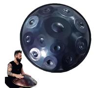 Handpan Drum 432/440 HZ Professionnel/Débutant tambour à langue D Mineur 9/10/12 Tons, Steel Tongue Drum Instrument de musique 22 Pouces hand pan adulte(Blue,12 Notes/432Hz)