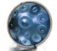 Handpan Drum 432 Hz/440 Hz, 9/10/12 Notes Ré Mineur Tambours À Main Kurde Instrument Pour Adultes, Handpan Steel Tongue Drum De 22 Pouces Pour La Méditation(Blue,12 NOTES-432HZ)