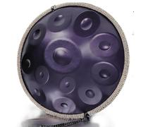 Handpan Drum 432 Hz/440 Hz, 9/10/12 Notes Ré Mineur Tambours À Main Kurde Instrument Pour Adultes, Handpan Steel Tongue Drum De 22 Pouces Pour La Méditation(Purple,12 NOTES-440HZ)