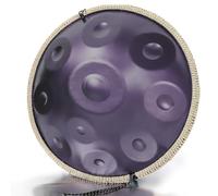 Handpan Drum 432 Hz/440 Hz, 9/10/12 Notes Ré Mineur Tambours À Main Kurde Instrument Pour Adultes, Handpan Steel Tongue Drum De 22 Pouces Pour La Méditation(Purple,10 NOTES-432HZ)