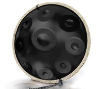 Handpan Drum 432 Hz/440 Hz, 9/10/12 Notes Ré Mineur Tambours À Main Kurde Instrument Pour Adultes, Handpan Steel Tongue Drum De 22 Pouces Pour La Méditation(Black,9 NOTES-440HZ)