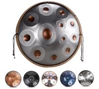 Handpan Drum 432 Hz/440 Hz, Tambour À Languettes En Acier 9/10/12 Notes Pour Débutants Et Professionnels, Instruments De Percussion En Ré Mineur De 22 Pouces(A,432HZ/9Note)