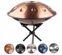 Handpan Drum 432 Hz/440 Hz, Tambour À Languettes En Acier 9/10/12 Notes Pour Débutants Et Professionnels, Instruments De Percussion En Ré Mineur De 22 Pouces(D,440HZ/12Note)