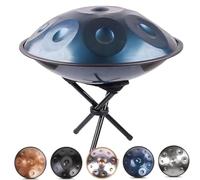 Handpan Drum 432 Hz/440 Hz, Tambour À Languettes En Acier 9/10/12 Notes Pour Débutants Et Professionnels, Instruments De Percussion En Ré Mineur De 22 Pouces(C,440HZ/12Note)