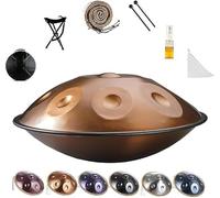 Handpan Drum 432 Hz 440 Instrument D Menor 9/10/12 tons 56 cm Percussion musicale for la guérison sonore, méditation personnelle, le yoga(Gold,440HZ/12Hinweis)