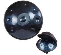 Handpan Drum 432Hz 440Hz en Ré Mineur 55cm Steel Pan Drum 9/10/12 Notes Instruments de Percussion en Métal pour Méditation Yoga Thérapie par Le Son(Blue,432HZ/10Note)