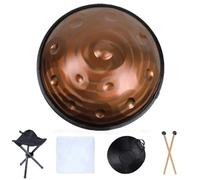 Handpan Drum 440 HZ 432 Handpan 12 Notes Tambour de musique 22 pouces 9 10 14 Instrument percussion à tambour langue en acier(22 Inch 12 Notes)