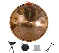 Handpan Drum 9 10 12 14 notes Instrument de percussion professionnel avec sac de voyage, corde décorative et maillets pour la méditation Yoga Zen