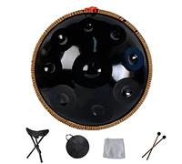 Handpan Drum 9 10 12 14 notes Instrument de percussion professionnel avec sac de voyage, corde décorative et maillets pour la méditation Yoga Zen