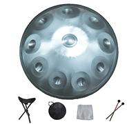 Handpan Drum 9 10 12 14 notes Instrument de percussion professionnel avec sac de voyage, corde décorative et maillets pour la méditation Yoga Zen