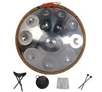 Handpan Drum 9 10 12 14 notes Instrument de percussion professionnel avec sac de voyage, corde décorative et maillets pour la méditation Yoga Zen