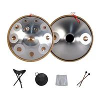 Handpan Drum 9 10 12 14 notes Instrument de percussion professionnel avec sac de voyage, corde décorative et maillets pour la méditation Yoga Zen