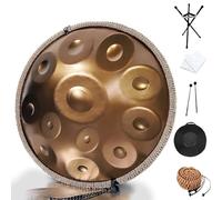 Handpan Drum 9/10/12 Notes, 55cm 432Hz/440Hz Tambour À Main En Acier Avec Trépied Et Mailloches, Sac De Transport, Pour Divertissement, Méditation Et Éducation Musicale ( Color : 432Hz , Size : 12 Not
