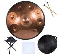 Handpan Drum 9/10/12 notes en D mineur, 432 Hz, kit complet avec sac souple, 2 maillets, support pour la guérison sonore et la méditation