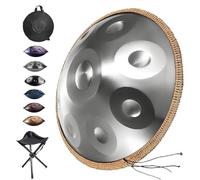 Handpan Drum, 9/10/12 Notes Tambour En Handpan En Acier, Instruments De Musique À Percussion Ensemble De Tambour À Main 440 Hz/432 Hz En Ré Mineur, Pour Débutants, Adultes(D,432HZ/9Note)