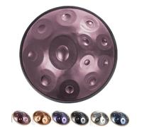 Handpan Drum 9 Notes 10 Notes 22 Pouces Tambour Handpan Instrument Adulte 440 Hz D mineur Hand pan Music, pour Débutants Yoga Méditation(noyer,440HZ/12Note)