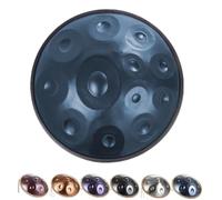 Handpan Drum 9 Notes 10 Notes 22 Pouces Tambour Handpan Instrument Adulte 440 Hz D mineur Hand pan Music, pour Débutants Yoga Méditation(Blue,440HZ/10Note)