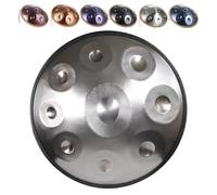 Handpan Drum Adulte Tambour À Main en Acier 9/10/12 Notes 56cm 440Hz 432Hz Hand Pan Music, Créateur de Sons Éthérés HandPan, Instrument pour Débutants(Argent,440 Hz/12 notes)