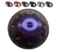Handpan Drum Adulte Tambour À Main en Acier 9/10/12 Notes 56cm 440Hz 432Hz Hand Pan Music, Créateur de Sons Éthérés HandPan, Instrument pour Débutants(Violet foncé,440 Hz/12 notes)