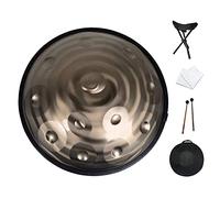 Handpan Drum, D Minor 22 Pouces Steel Hand Drum, Handpan Drum Instrument with Soft Hand Pan Bag, Handpan Maillet, Handpan Stand, Chiffon Anti-poussière.