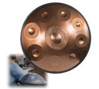 Handpan Drum D Minor 9/10/12 Notes, tambour de main 22 pouces 432/440 HZ Professionnel/Débutant handpan adulte, Instrument de Musique steel tongue drum(Gold,9 Notes/432Hz)