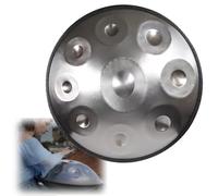 Handpan Drum D Minor 9/10/12 Notes, tambour de main 22 pouces 432/440 HZ Professionnel/Débutant handpan adulte, Instrument de Musique steel tongue drum(Silver,9 Notes/440Hz)