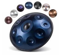 Handpan Drum D Minor Steel Handpan Instrument with 9 10 12 Notes Tuned 432Hz 440Hz for Adults Meditation Yoga Music Practice Sound Healing and Percussion Learning(Bleu,432HZ/12 Note)