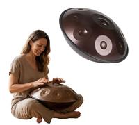 Handpan Drum D Minor Steel Musical Instrument with 9 10 12 Notes Tuned 432Hz 440Hz for Meditation Yoga Sound Healing and Relaxing Music Handpan for Practice and Learning(Purple,432HZ/10 Note)