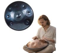 Handpan Drum D Minor Steel Percussion Instrument with 9 10 12 Notes Tuned 432Hz 440Hz Handpan for Meditation Yoga Sound Therapy Musical Practice and Relaxation(Bleu,432HZ/9 Note)