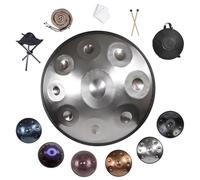 Handpan Drum De 22 Pouces, 9/10/12 Notes Harmonic Tambour À Main, Instrument De Percussion En Acier Accordé À La Main 432/440 Hz, Pour La Méditation Et Le Yoga(B,440HZ/12Note)