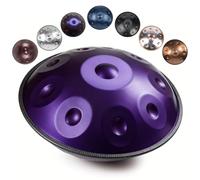 Handpan Drum for Adults D Minor Steel Handpan with 9 10 12 Notes Tuned 432Hz 440Hz for Meditation Yoga Music Practice Sound Healing and Percussion Instrument Learning(Dark purple,432HZ/9 Note)
