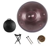 Handpan Drum in D Minor Steel Handpan Instrument with 9 10 12 Notes Handpan Tuned 432Hz 440Hz for Meditation Yoga Sound Healing Percussion Performance and Expression(Purple,440HZ/10 Note)