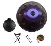 Handpan Drum in D Minor Steel Handpan Instrument with 9 10 12 Notes Handpan Tuned 432Hz 440Hz for Meditation Yoga Sound Healing Percussion Performance and Expression(Dark purple,432HZ/9 Note)