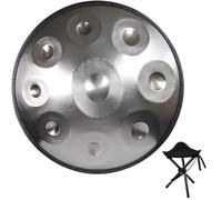 Handpan Drum Instrument 56cm 9/10/12 Notes, 440 Hz D Mineur Tambour À Main, Création De Son Méditatif Via HandPan, Instrument Handpan Pour Yoga(Gray,9)