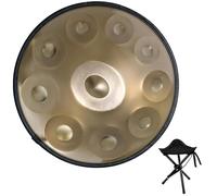 Handpan Drum Instrument 56cm 9/10/12 Notes, 440 Hz D Mineur Tambour À Main, Création De Son Méditatif Via HandPan, Instrument Handpan Pour Yoga(Gold,9)