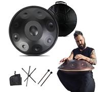 Handpan Drum - Instrument À Percussion En Acier De Tambour À Main 22 Pouces, 440 Hz En Ré Mineur, 9/10/12 Notes Harmonic Tambour À Main, Convient Aux Enfants Et Aux Adultes(A,12 notes)
