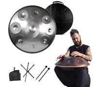 Handpan Drum - Instrument À Percussion En Acier De Tambour À Main 22 Pouces, 440 Hz En Ré Mineur, 9/10/12 Notes Harmonic Tambour À Main, Convient Aux Enfants Et Aux Adultes(G,9 notes)