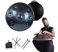 Handpan Drum - Instrument À Percussion En Acier De Tambour À Main 22 Pouces, 440 Hz En Ré Mineur, 9/10/12 Notes Harmonic Tambour À Main, Convient Aux Enfants Et Aux Adultes(B,12 notes)