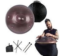 Handpan Drum - Instrument À Percussion En Acier De Tambour À Main 22 Pouces, 440 Hz En Ré Mineur, 9/10/12 Notes Harmonic Tambour À Main, Convient Aux Enfants Et Aux Adultes(C,12 notes)