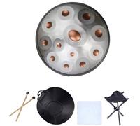 Handpan Drum, Instrument À Percussion En Acier De Tambour À Main, Instruments De Musique À Percussion Ensemble De Tambour À Main, Handpan Steel Tongue Drum En Ré Mineur(440HZ,12 notes)