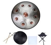 Handpan Drum, Instrument À Percussion En Acier De Tambour À Main, Instruments De Musique À Percussion Ensemble De Tambour À Main, Handpan Steel Tongue Drum En Ré Mineur(432Hz,9 notes)