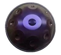 Handpan Drum Instrument Adulte 56cm/22-Inch 9/10/12-Note 440 Hz D Mineur Hand Pan Music Handpan pour Débutants Includes Soft Bag, Mallets, Stand(Violet foncé,9 notes)