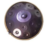 Handpan Drum Instrument Adulte 56cm/22-Inch 9/10/12-Note 440 Hz D Mineur Hand Pan Music Handpan pour Débutants Includes Soft Bag, Mallets, Stand(Violet foncé,12 notes)
