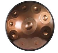 Handpan Drum Instrument Adulte 56cm/22-Inch 9/10/12-Note 440 Hz D Mineur Hand Pan Music Handpan pour Débutants Includes Soft Bag, Mallets, Stand(Noir,10 notes)