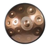 Handpan Drum Instrument Adulte 56cm/22-Inch 9/10/12-Note 440 Hz D Mineur Hand Pan Music Handpan pour Débutants Includes Soft Bag, Mallets, Stand(Or,12 notes)