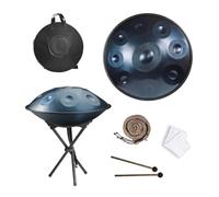 Handpan Drum Instrument De 22 Pouces - 9/10/12 Notes Tambour En Handpan En Acier En Ré Mineur, Harmonic Tambour À Main, Pour La Thérapie Sonore, La Méditation Personnelle(B,440HZ/9Note)
