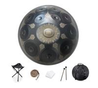 HANDPAN DRUM Instruments de percussion 432HZ/440HZ Tambour handpan 9/10/12 notes Tambour handpan de 22 pouces en ré mineur for la guérison sonore Méditation personnelle Yoga Instruments de percussion
