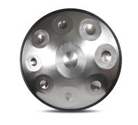 Handpan Drum Kurde En Ré Mineur, 22 Pouces, 9/10/12 Notes, 432 Hz/440 Hz, Instrument À Percussion En Acier De Tambour À Main, Instrument De Tambour Handpan(SILVER-9 NOTES,440Hz)