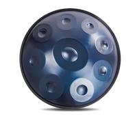 Handpan Drum Kurde En Ré Mineur, 22 Pouces, 9/10/12 Notes, 432 Hz/440 Hz, Instrument À Percussion En Acier De Tambour À Main, Instrument De Tambour Handpan(BLUE-9 NOTES,432Hz)