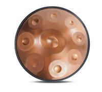 Handpan Drum Kurde En Ré Mineur, 22 Pouces, 9/10/12 Notes, 432 Hz/440 Hz, Instrument À Percussion En Acier De Tambour À Main, Instrument De Tambour Handpan(GOLD-9 NOTES,440Hz)